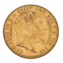 Load image into Gallery viewer, 22ct Gold King Edward VII Full Sovereign Coin 1903
