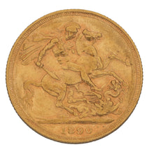 Load image into Gallery viewer, 22ct Gold Queen Victoria Full Sovereign Coin 1890
