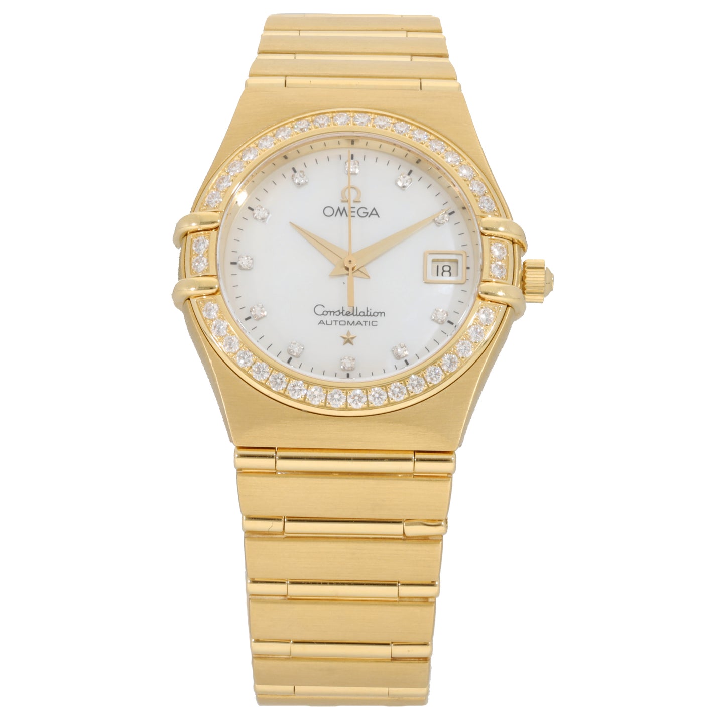 Omega constellation 18k on sale gold mens watch