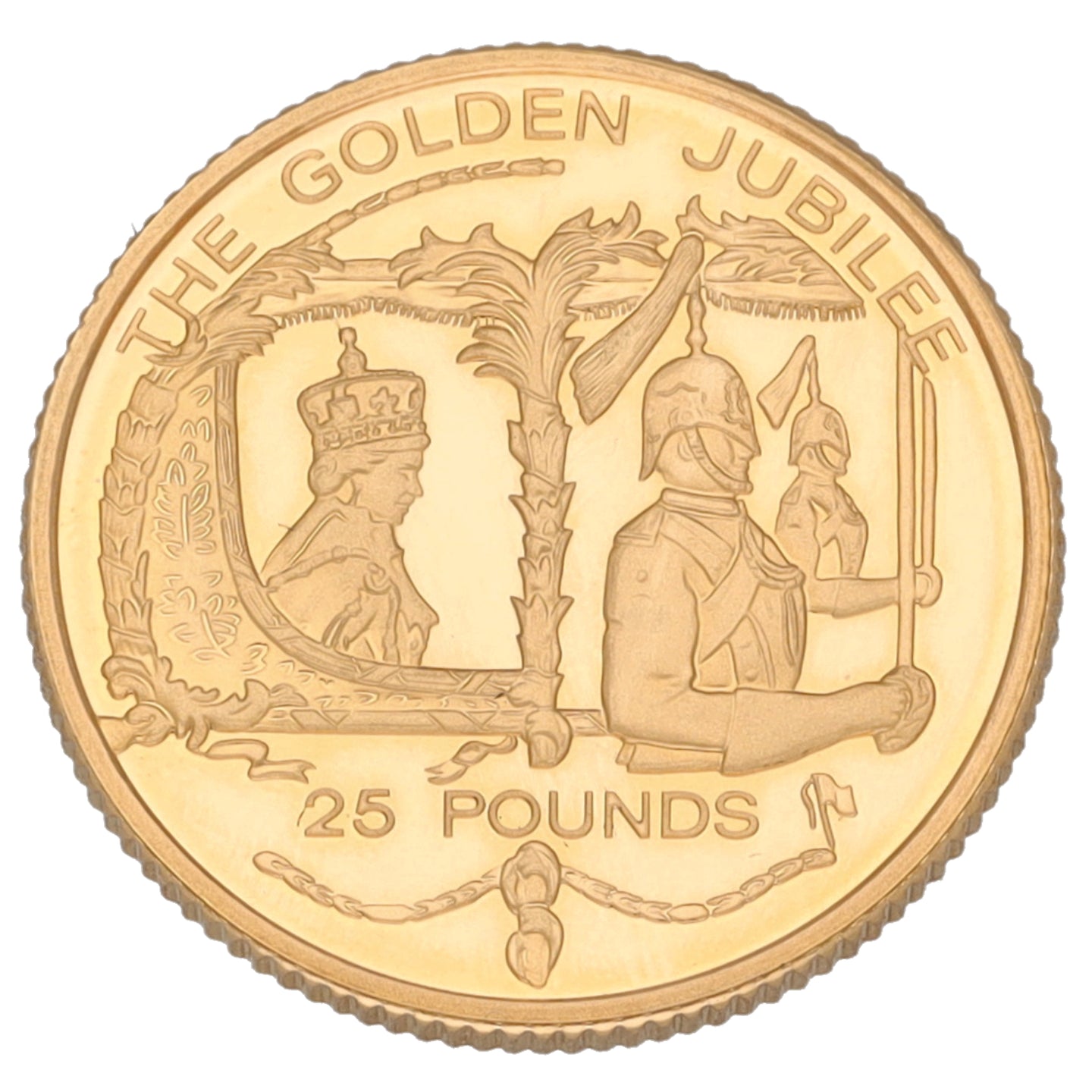 22ct Gold Queen Elizabeth II Golden Jubilee £25 Coin 2002