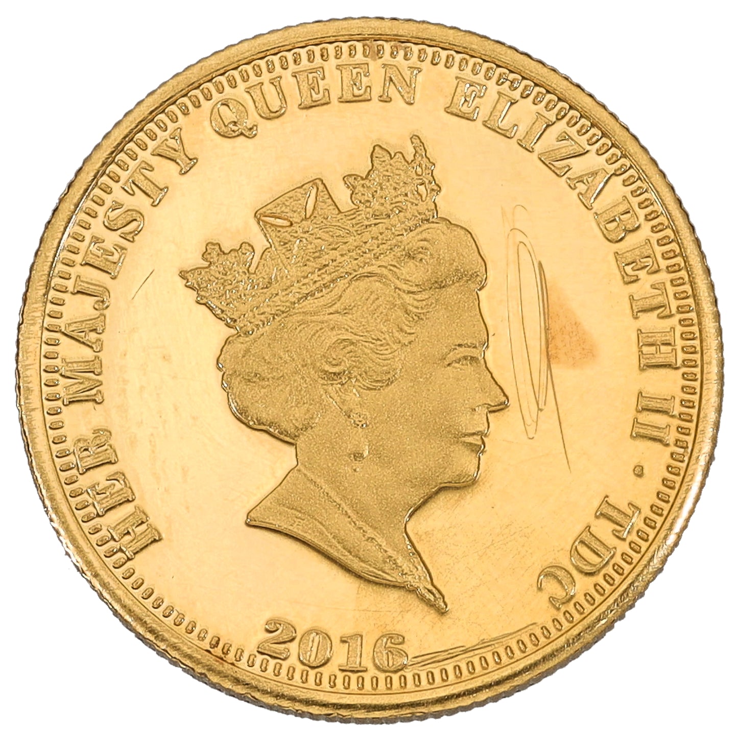 22ct Gold Queen Elizabeth II Quarter Sovereign Coin 2016