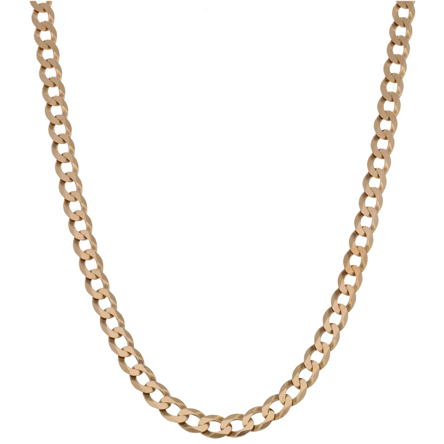 9ct Rose Gold Curb Chain 20"