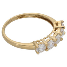 Load image into Gallery viewer, 18ct Gold Cubic Zirconia Half Eternity Ring Size P
