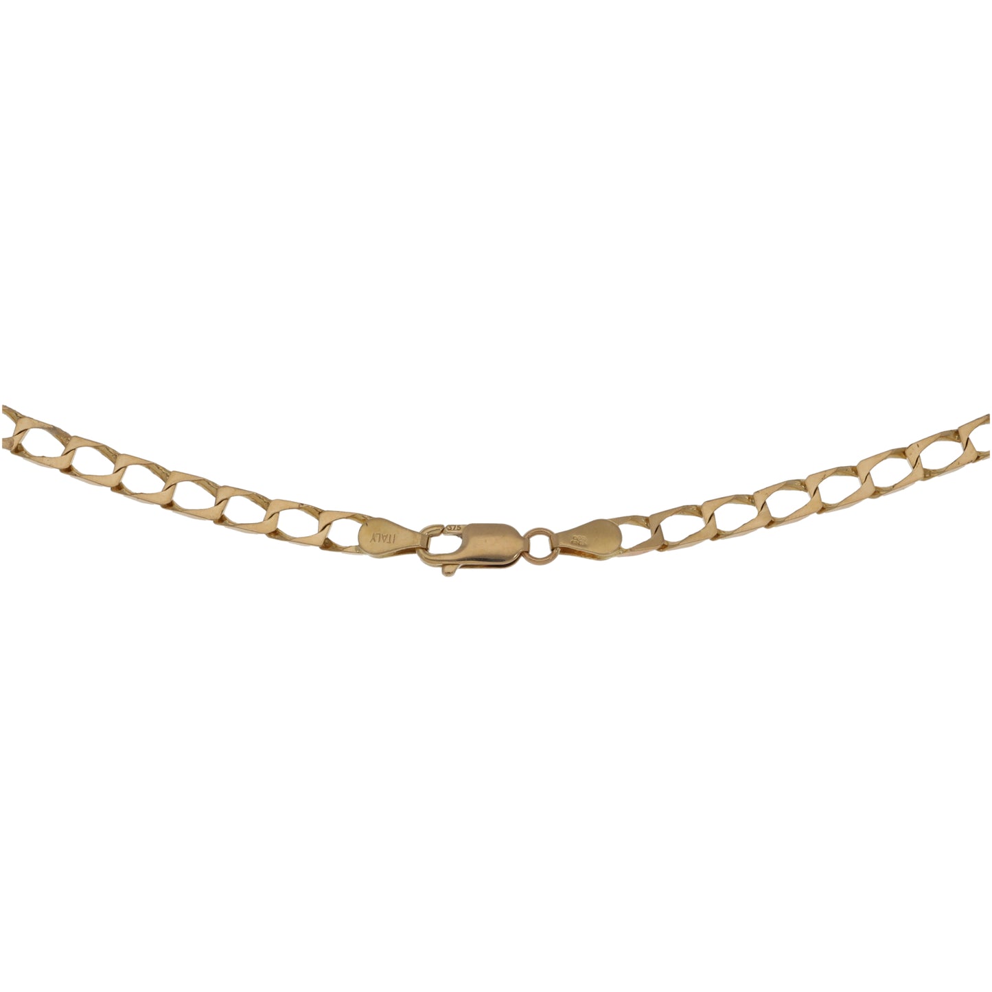 9ct Gold Curb Chain 18"