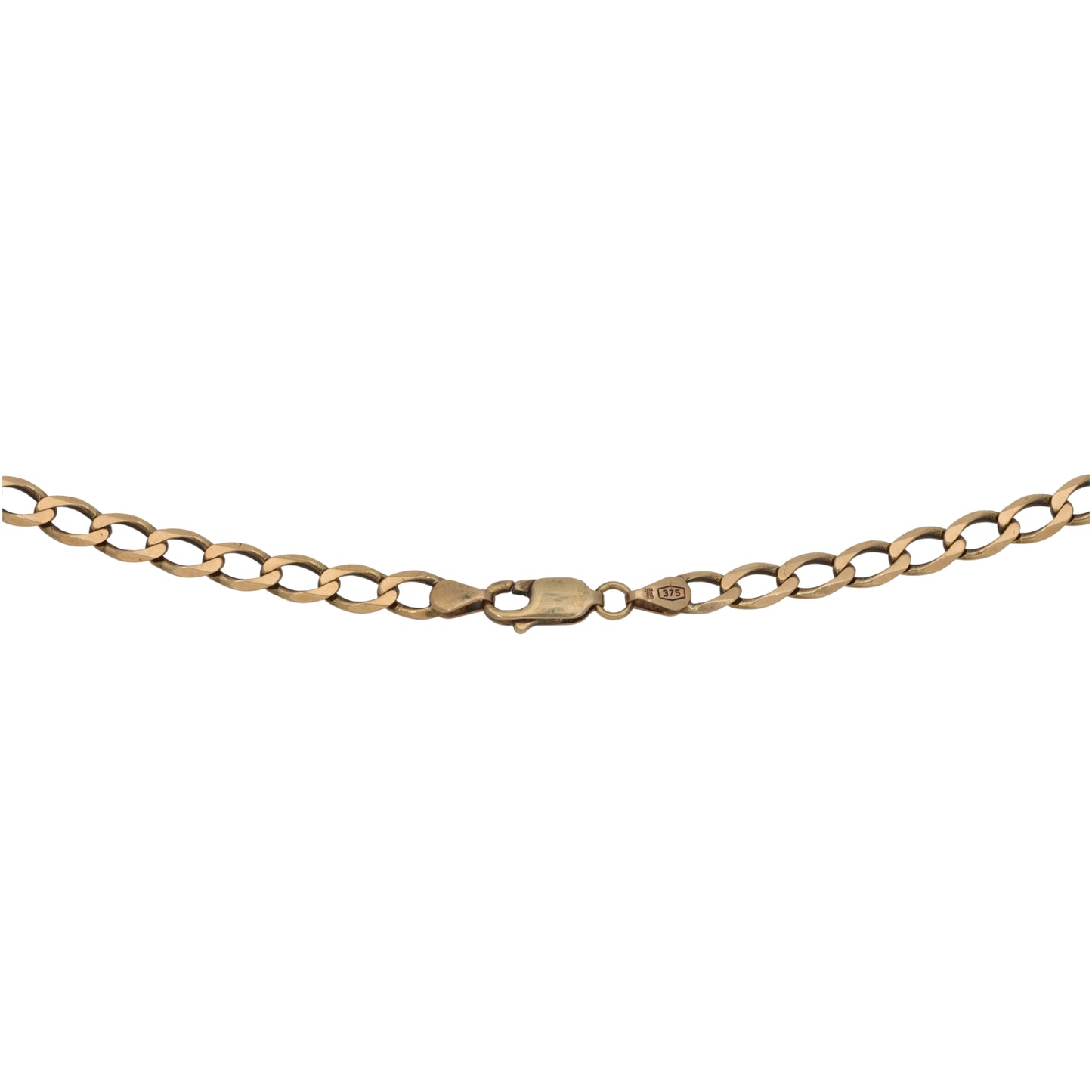 9ct Gold Curb Chain 22"