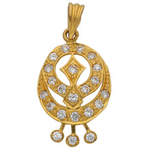 Load image into Gallery viewer, 22ct Gold Cubic Zirconia Dress/Cocktail Pendant
