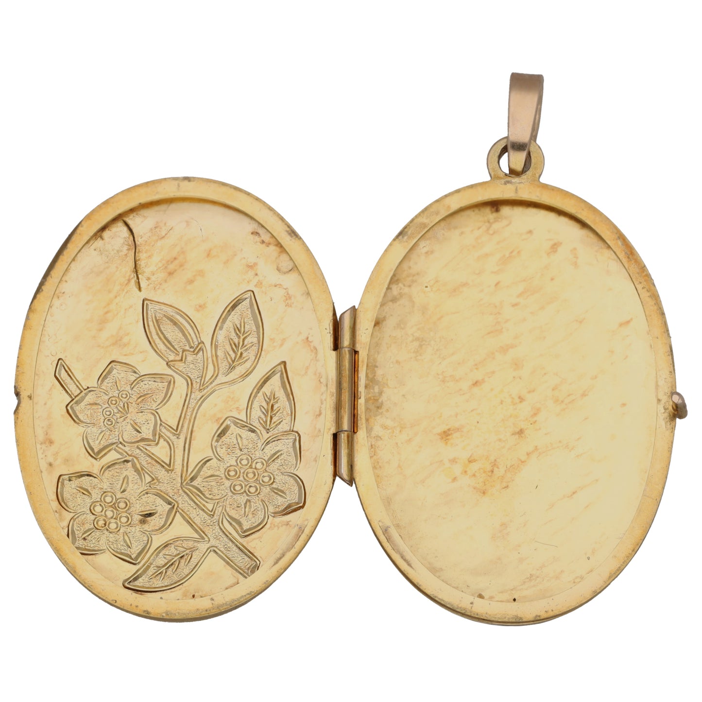 9ct Gold Patterned Locket Pendant