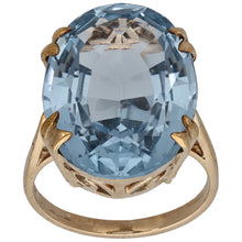 Load image into Gallery viewer, 9ct Gold Imitation Single Stone Ring Size N

