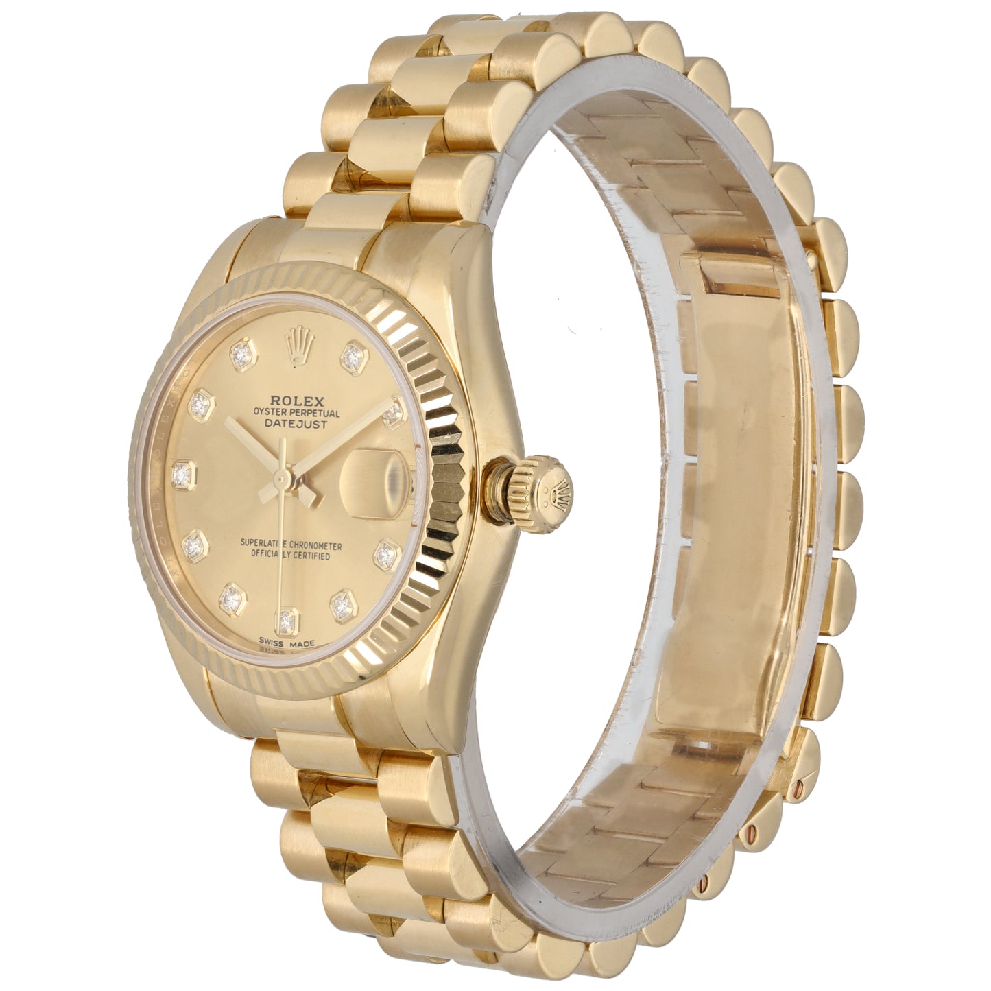 Rolex Lady Datejust 178278 31mm Gold Watch