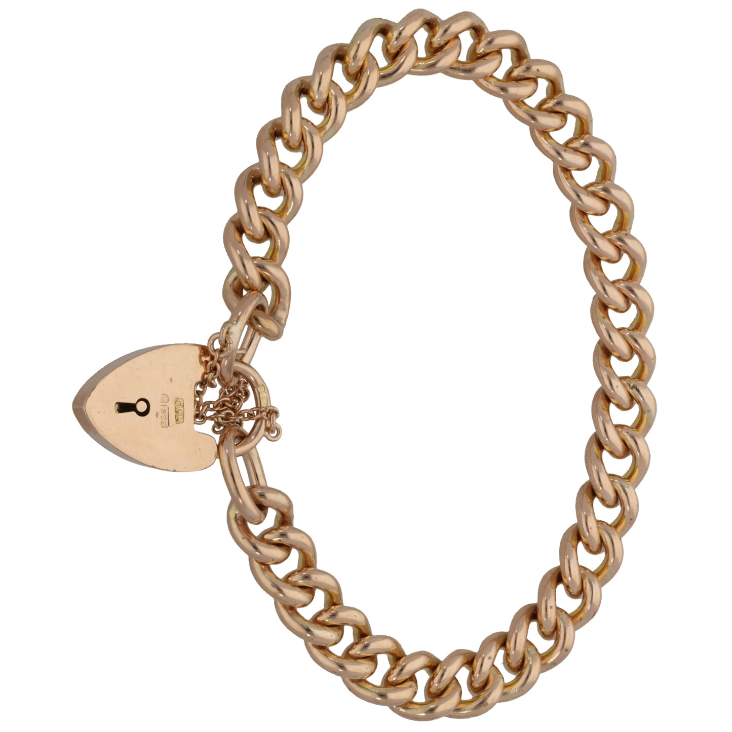 9ct Rose Gold Curb Bracelet