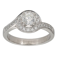 Load image into Gallery viewer, Platinum 0.76ct Diamond Dress/Cocktail Ring Size M

