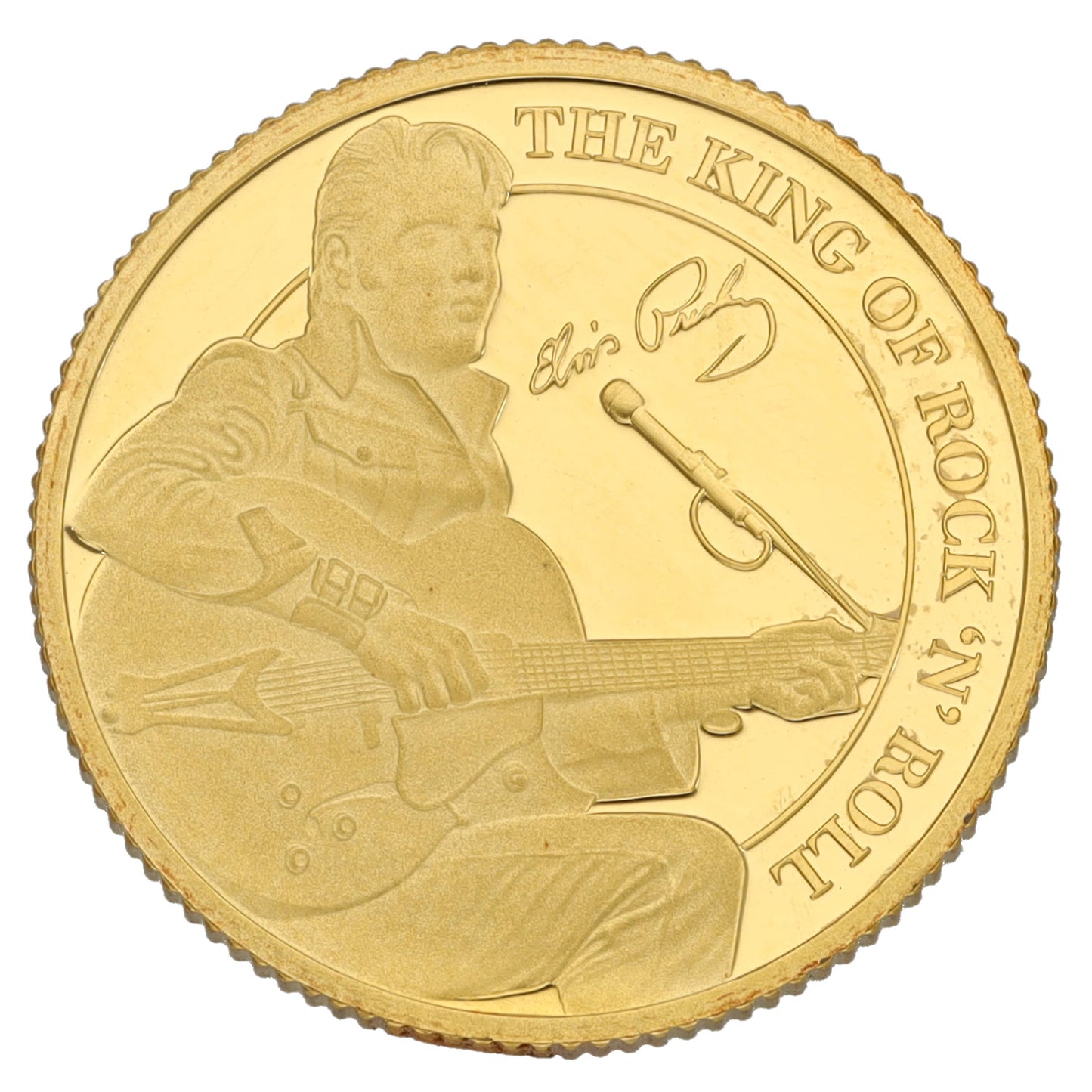 22ct Gold The King Of Rock n Roll 1/4 Crown Coin 2021