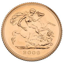Load image into Gallery viewer, 22ct Gold Queen Elizabeth II Half Sovereign Coin 2009
