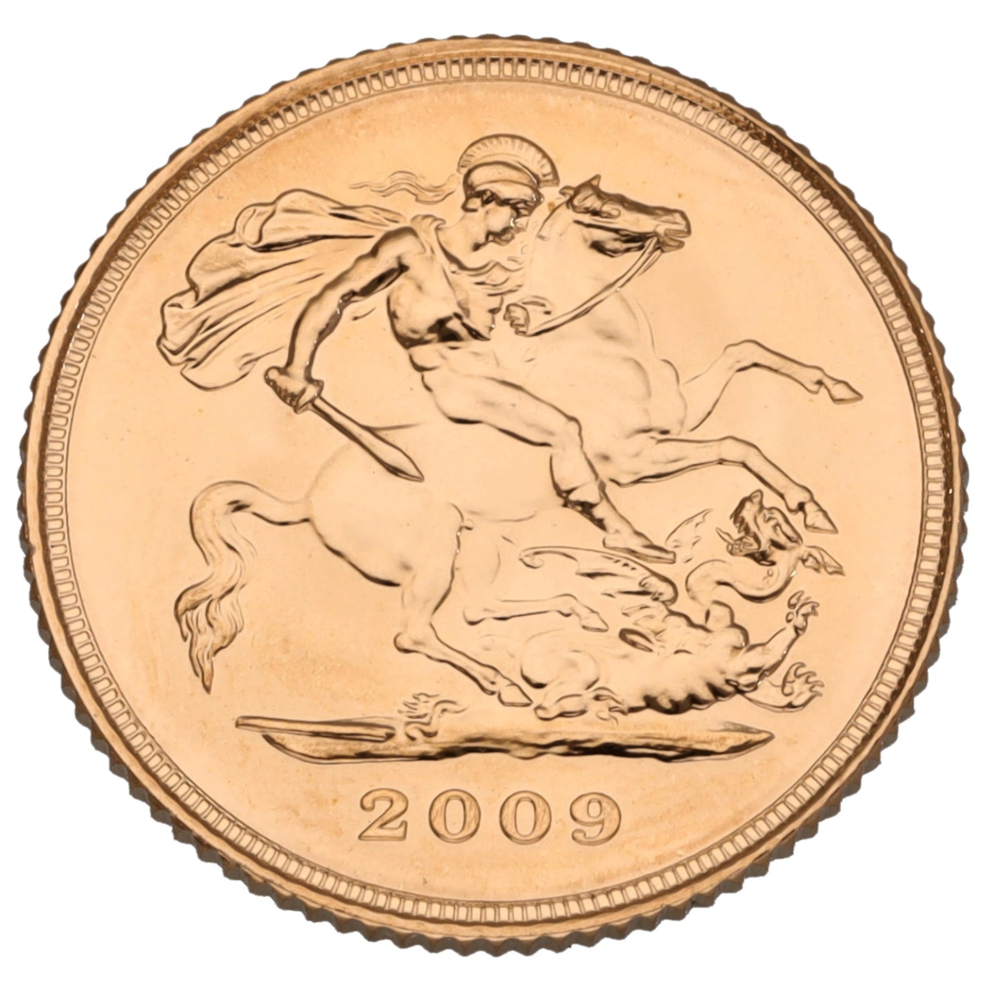22ct Gold Queen Elizabeth II Half Sovereign Coin 2009