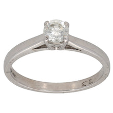 Load image into Gallery viewer, 18ct White Gold 0.33ct Diamond Solitaire Ring Size L
